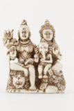 SHIVA FAMILY STATUE OFF-WHITE FRONT VIEW