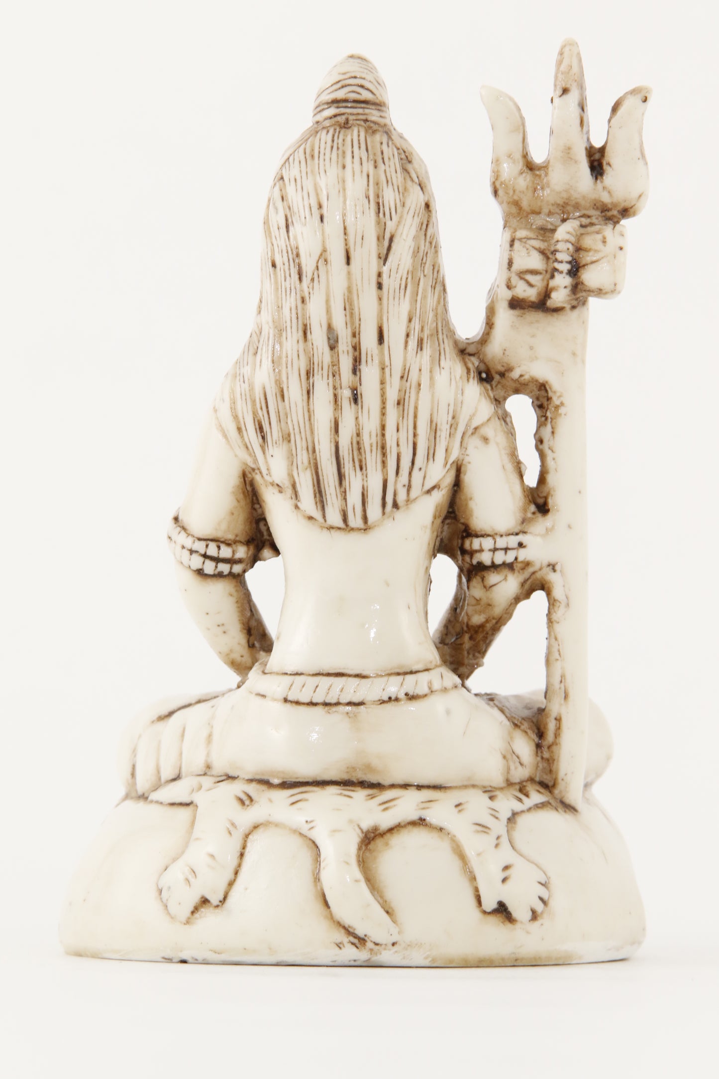 SHIVA TRIDENT STATUE OFF-WHITE BACK VIEW