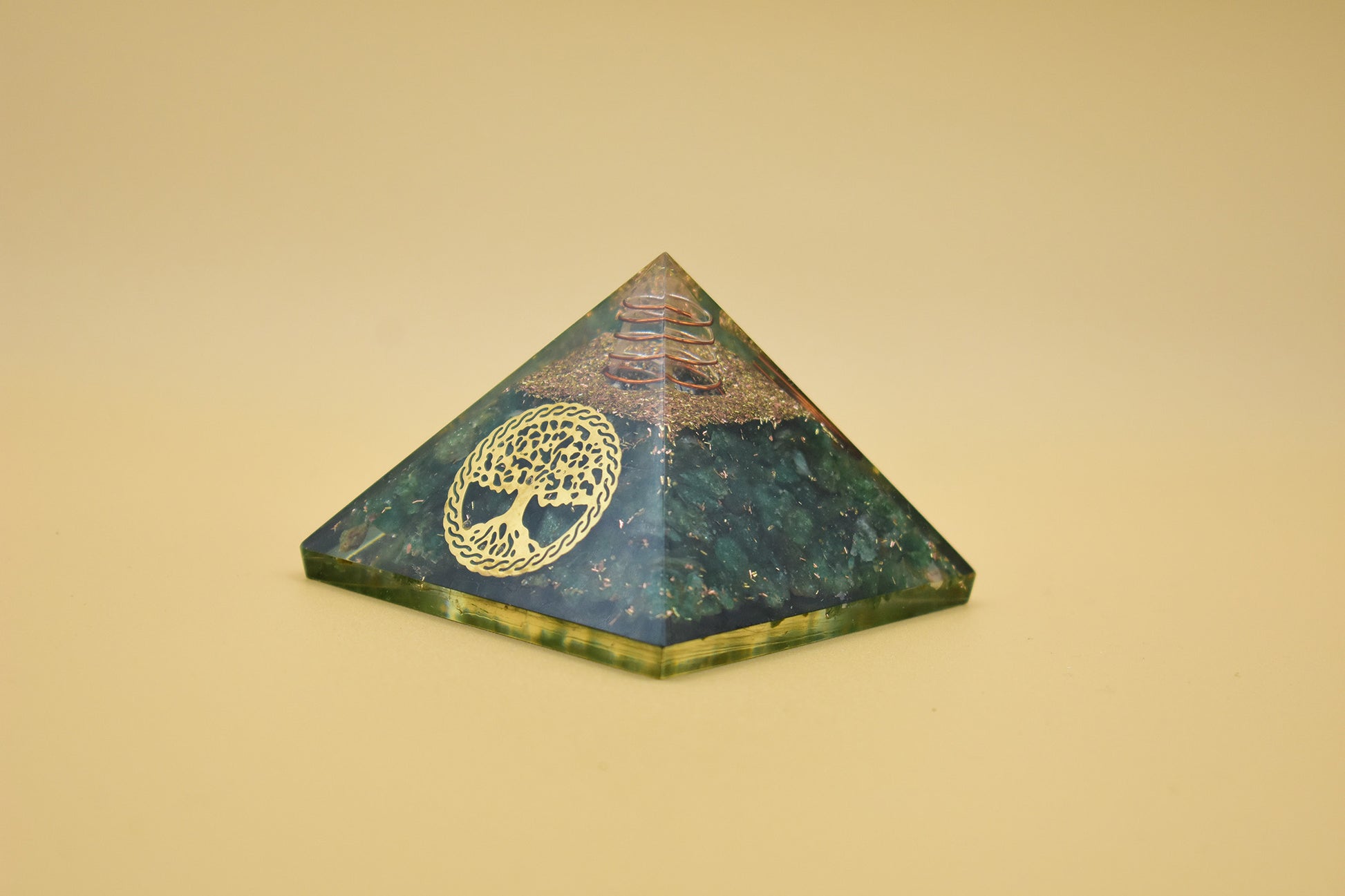 Fuchsite Small Pyramid Tree of Life Symbol