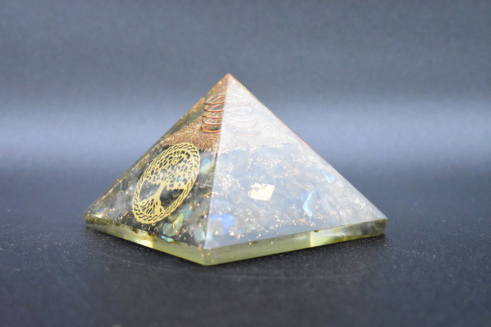 Labradorite Small Pyramid Tree of Life Symbol