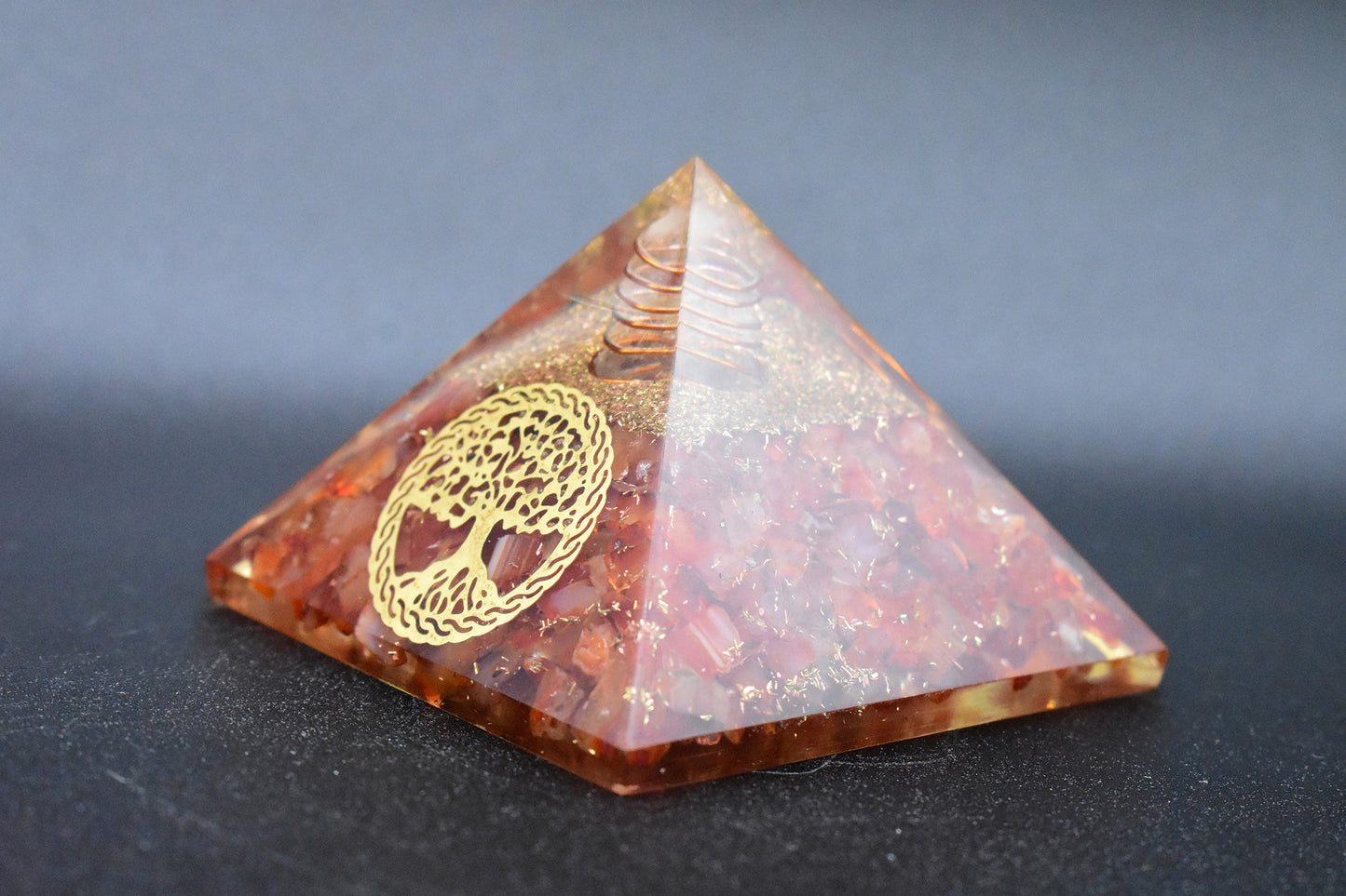 Carnelian Small Pyramid Tree of Life Symbol