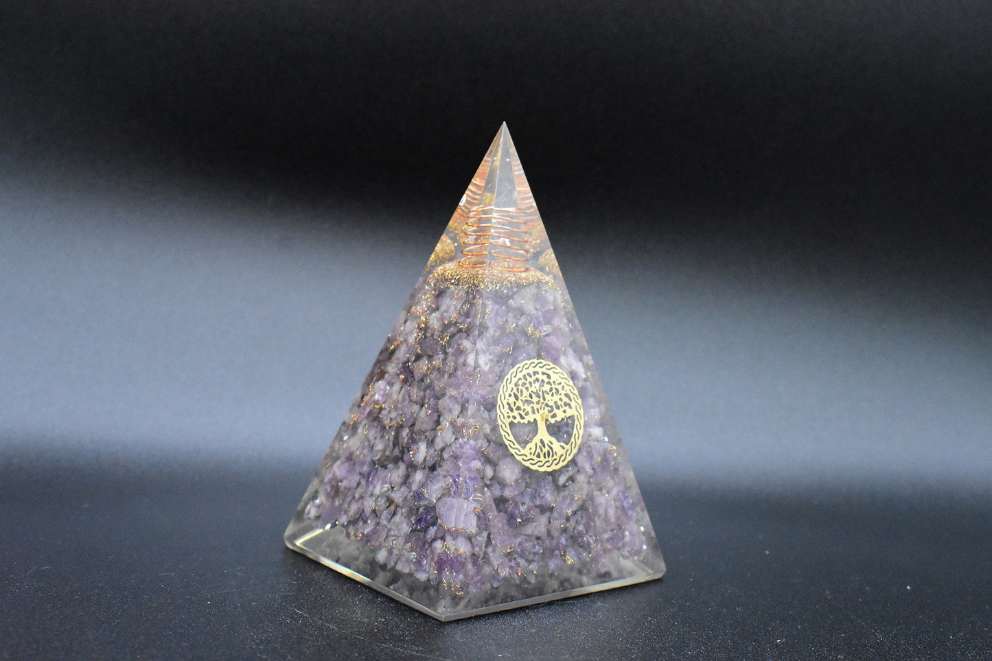 Chevron Amethyst Orgone Pyramid