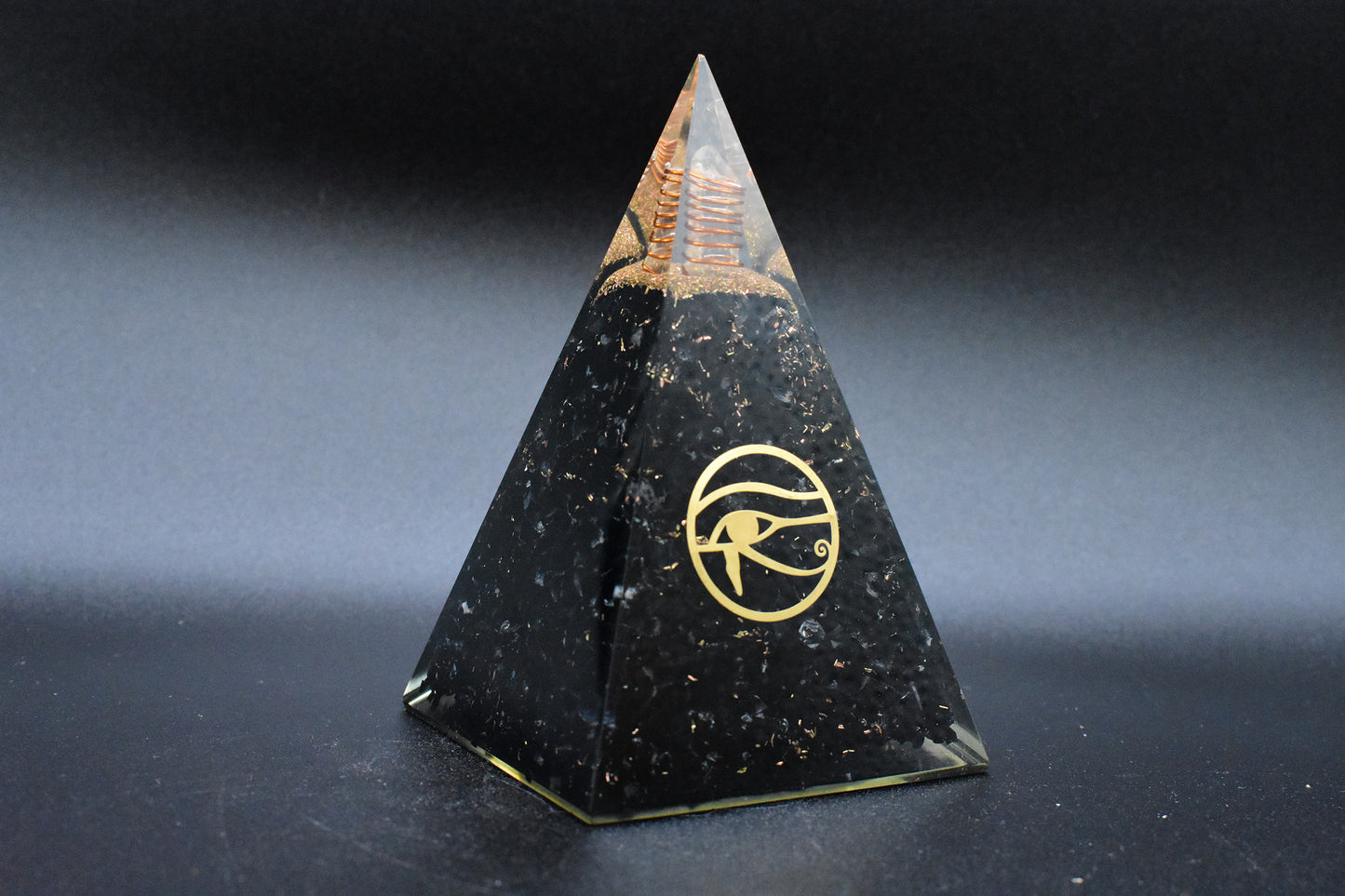 Black Tourmaline Large Pyramid Ankh Symbol 