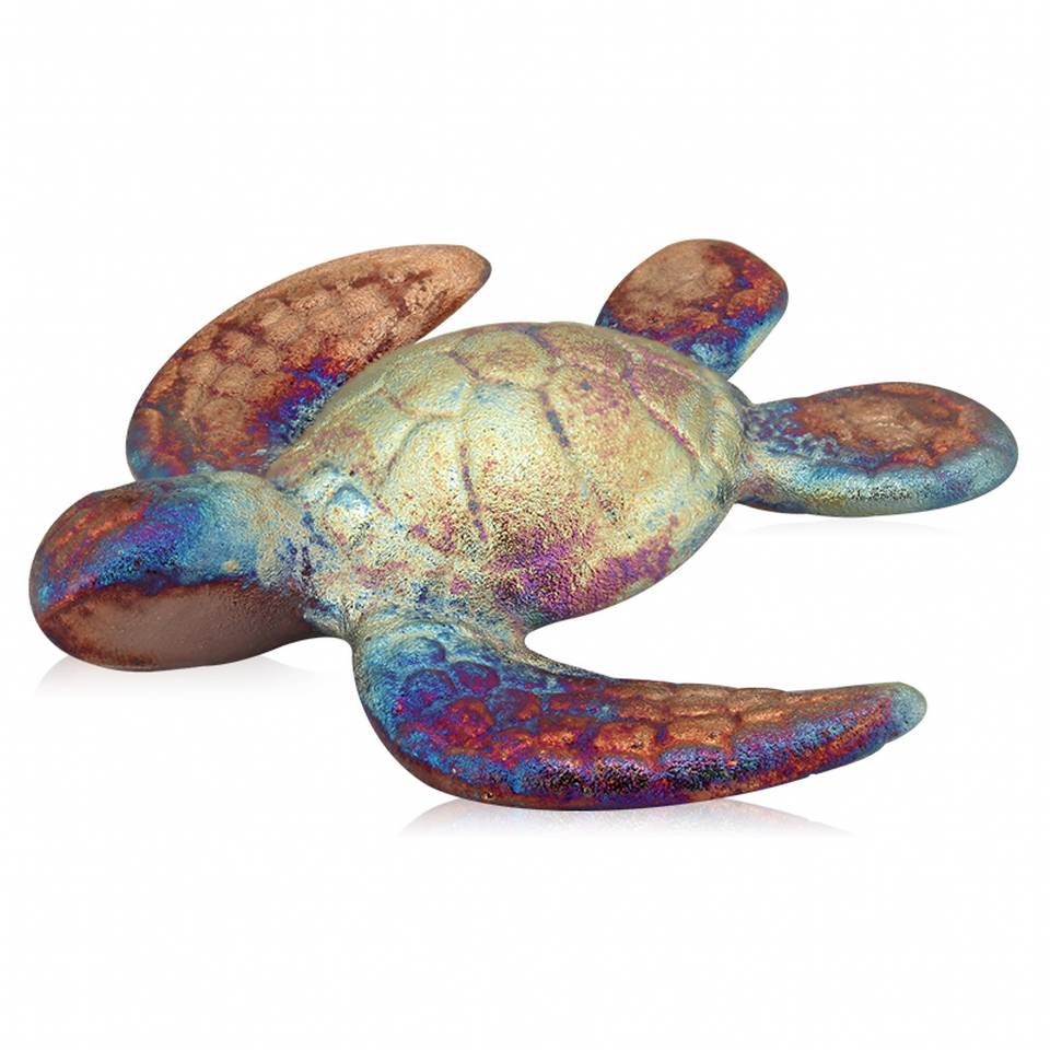 Multicolor Raku Sea Turtle (ST) 3”