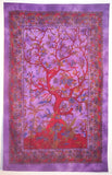 SPRING TREE OF LIFE TAPESTRY TIGHT WEAVE PURPLE