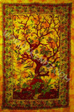 SPRING TREE OF LIFE TAPESTRY TIGHT WEAVE GOLD