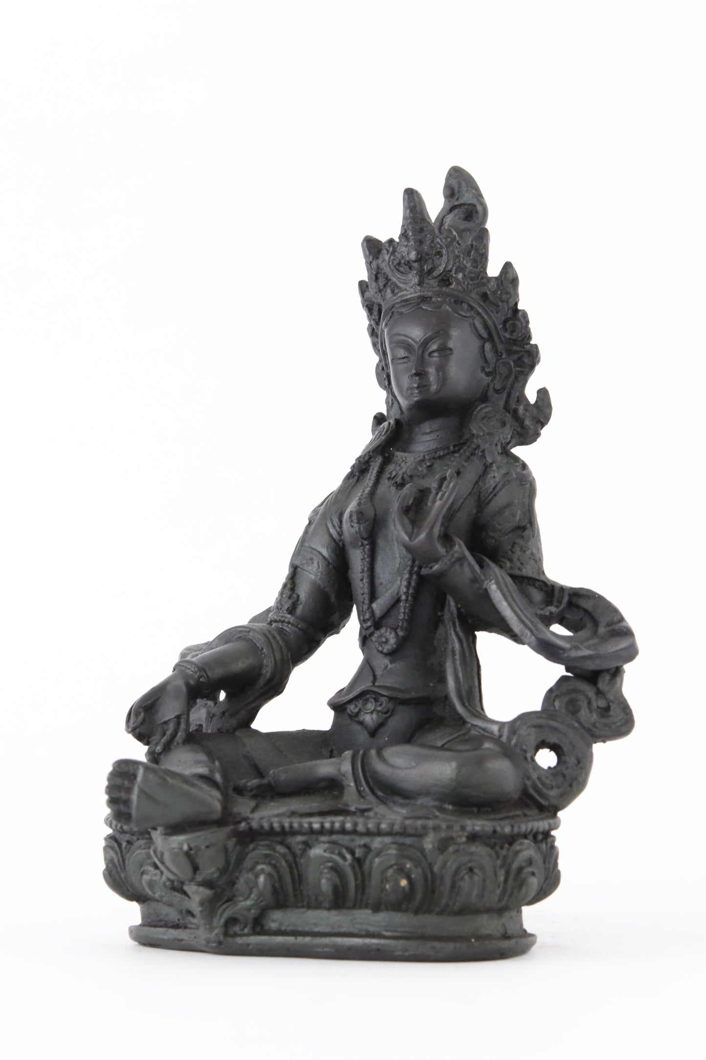 TARA BLESSING STATUE DARK LARGE SIZE SIDE VIEW