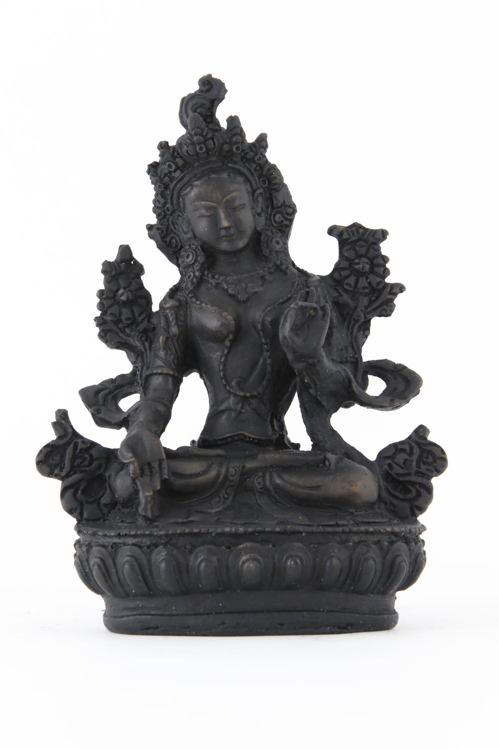 TARA FLOWER SLEEVES STATUE DARK SMALL SIZE FRONT VIEW