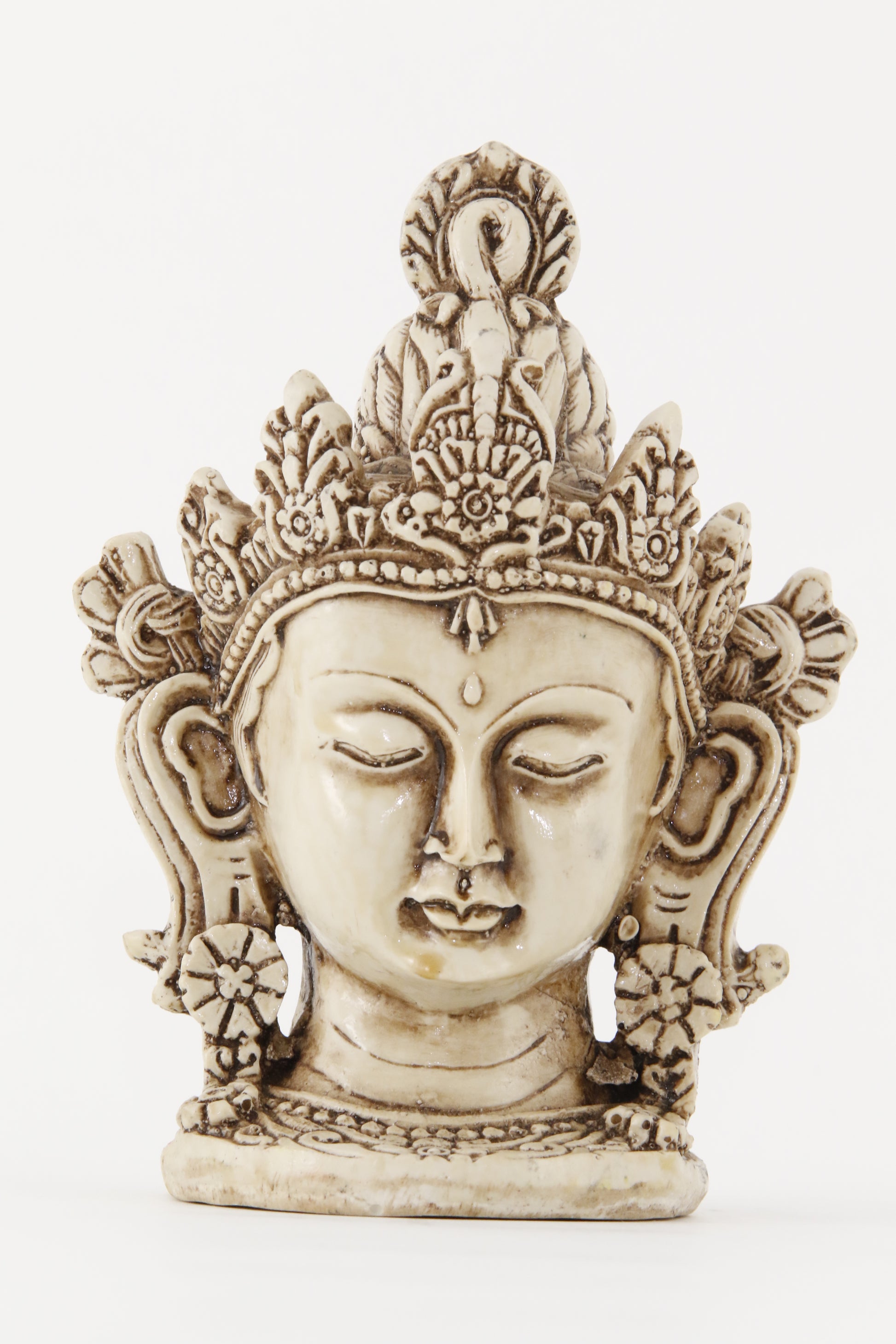 TARA HEAD STATUE OFF-WHITE FRONT VIEW