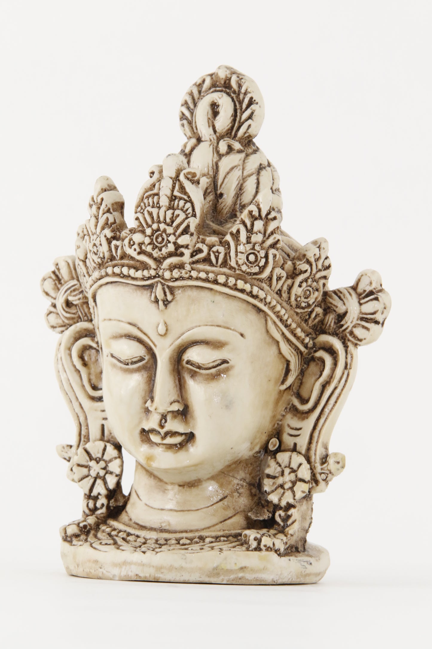 TARA HEAD STATUE OFF-WHITE SIDE VIEW