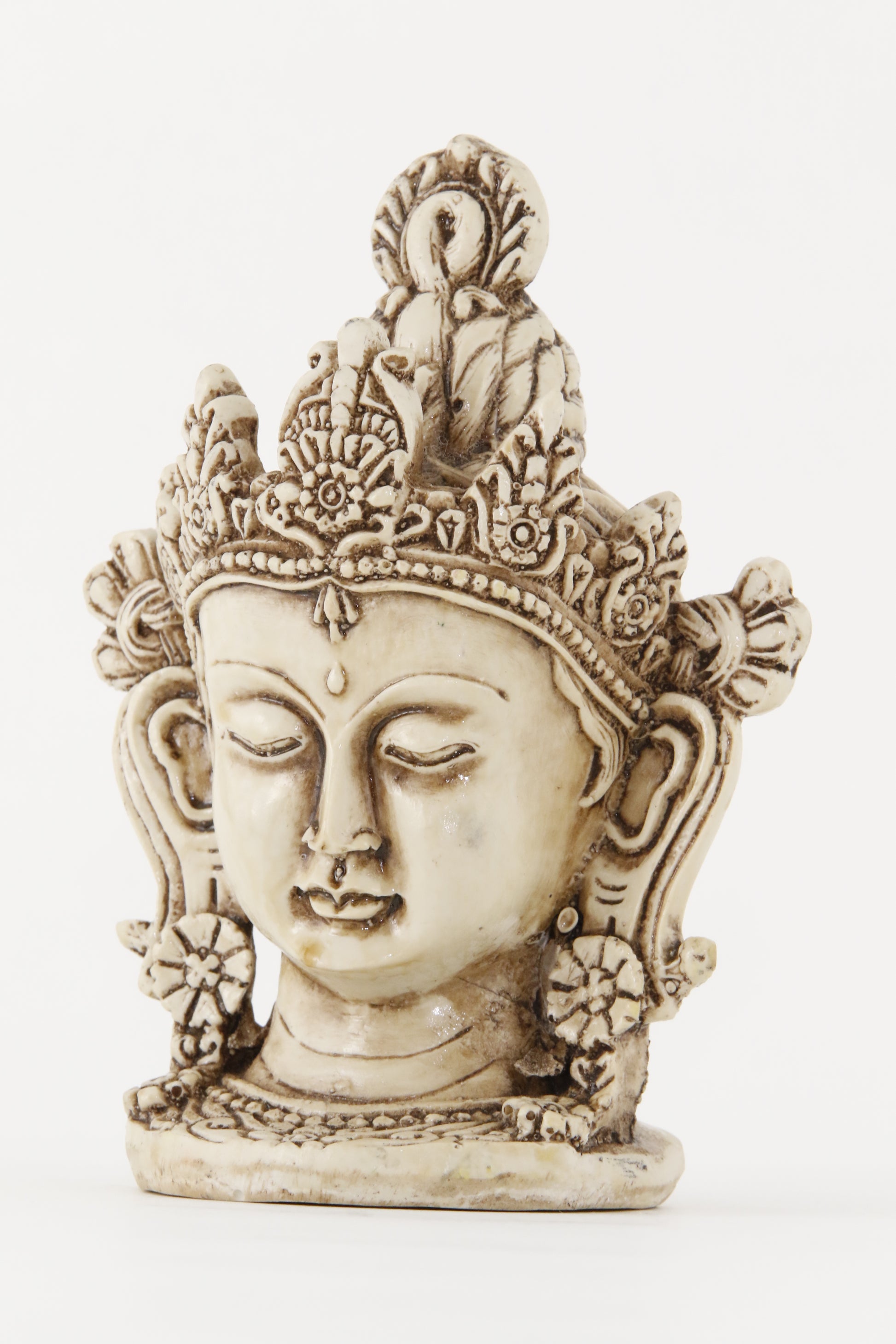 TARA HEAD STATUE OFF-WHITE SIDE VIEW