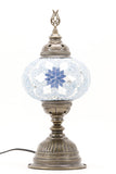 TURKISH MOSAIC TABLE LAMP MB3 BLUE-TURNED OFF