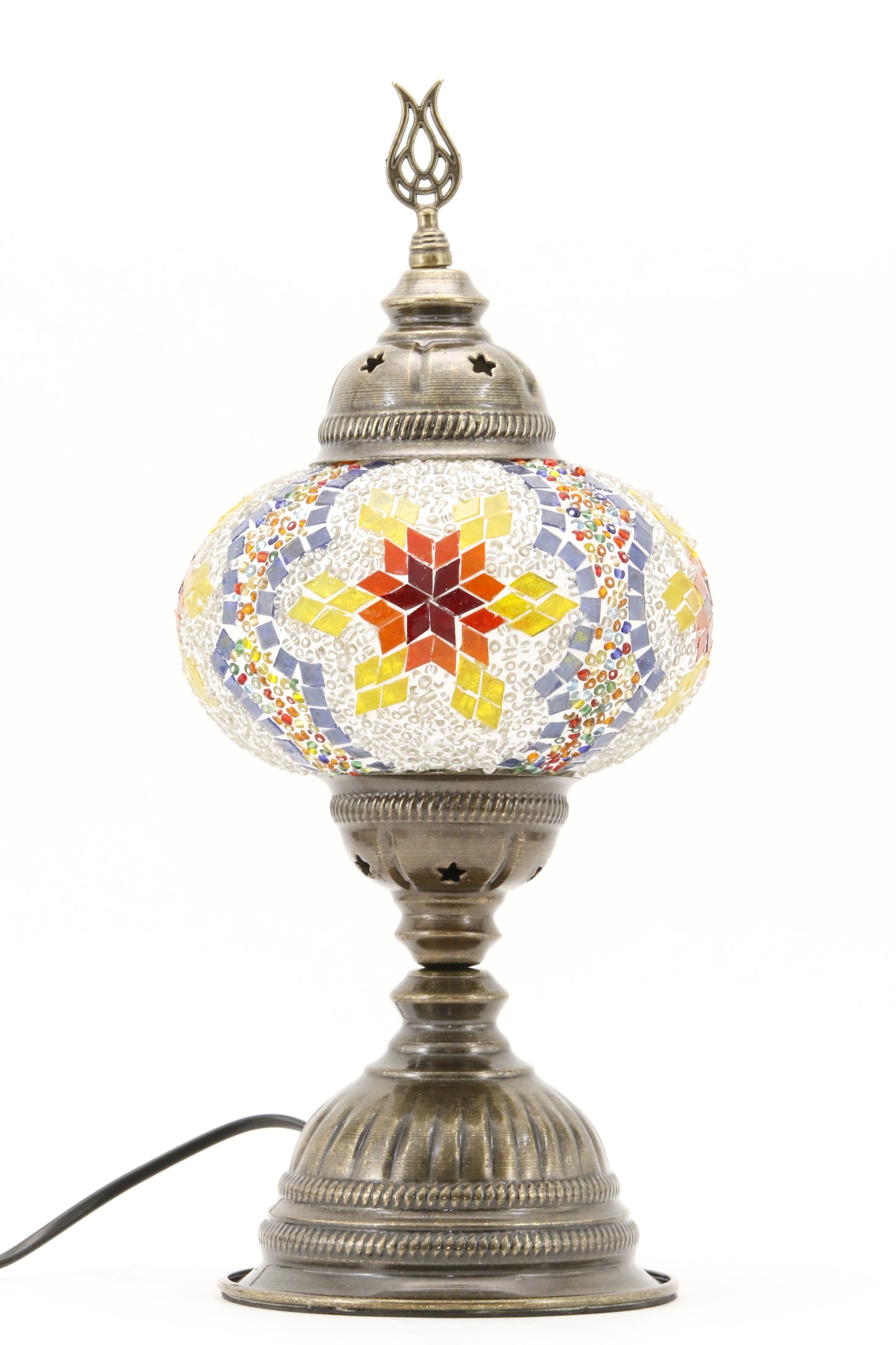 TURKISH MOSAIC TABLE LAMP MB3 RAINBOW-TURNED OFF