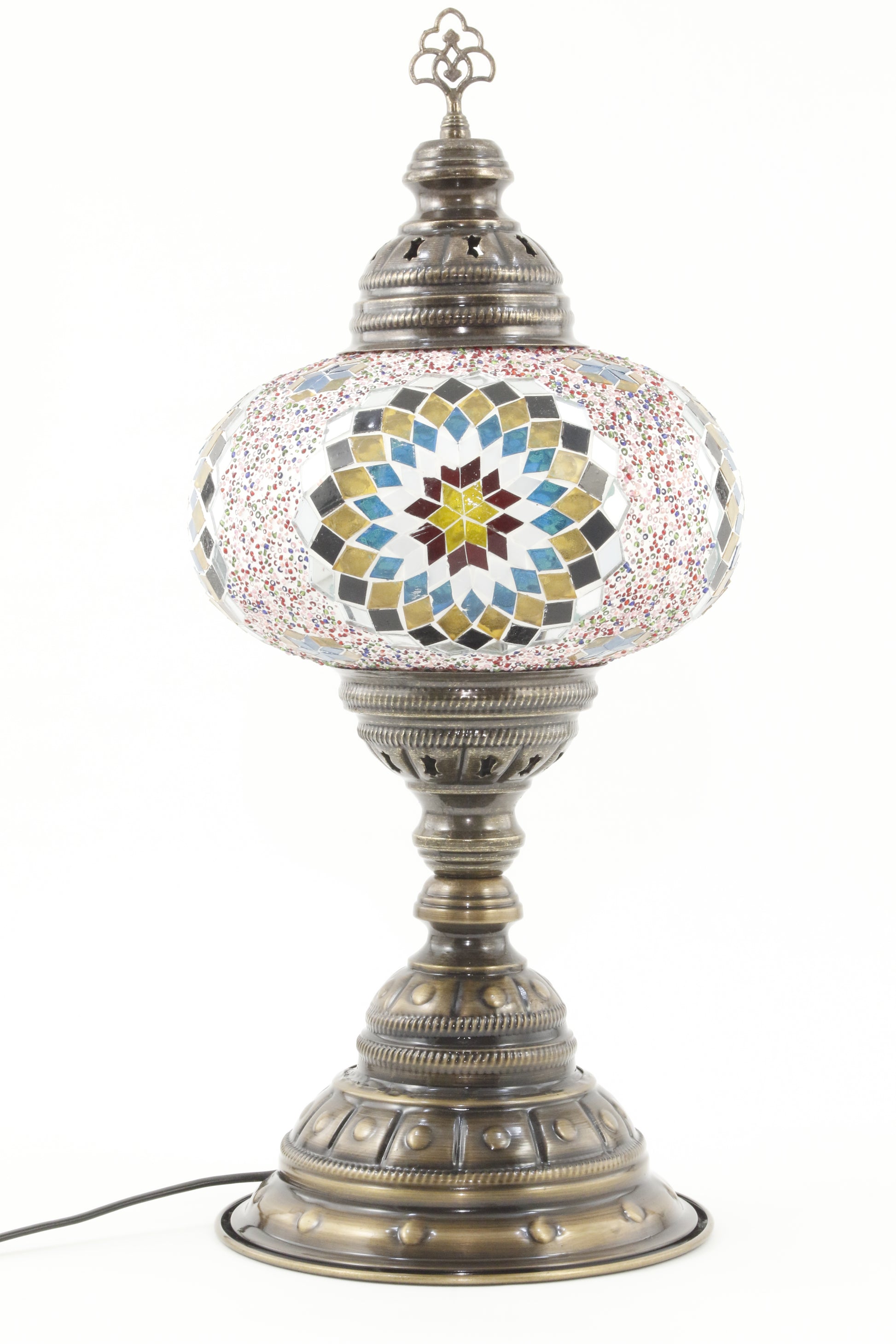 TURKISH MOSAIC TABLE LAMP MB4 RAINBOW-TURNED OFF