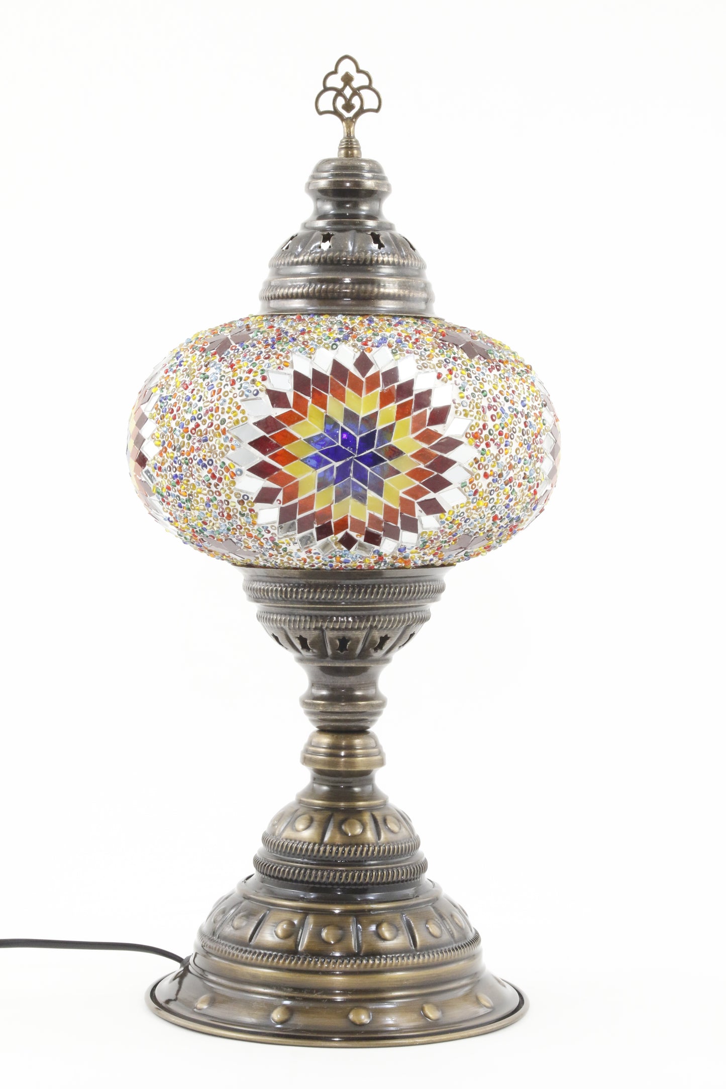 TURKISH MOSAIC TABLE LAMP MB4 RAINBOW 4-TURNED OFF
