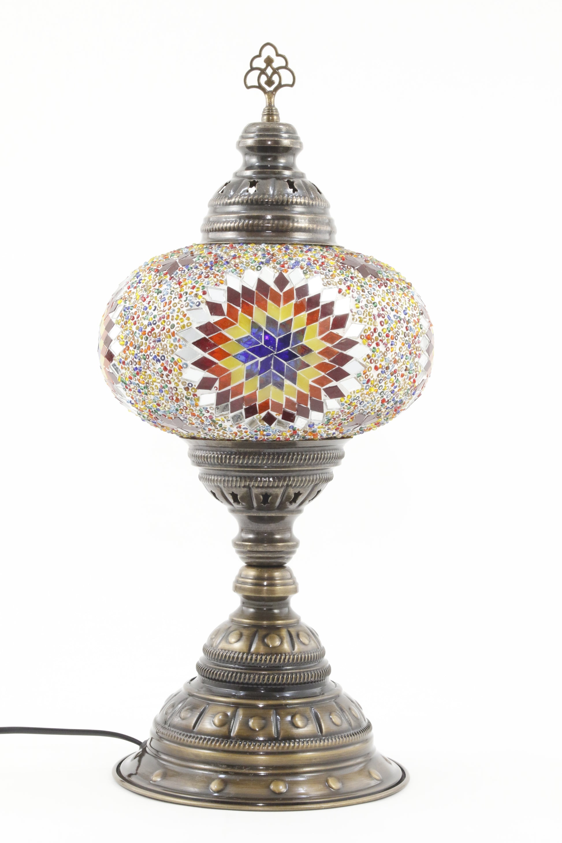 TURKISH MOSAIC TABLE LAMP MB4 RAINBOW 4-TURNED OFF