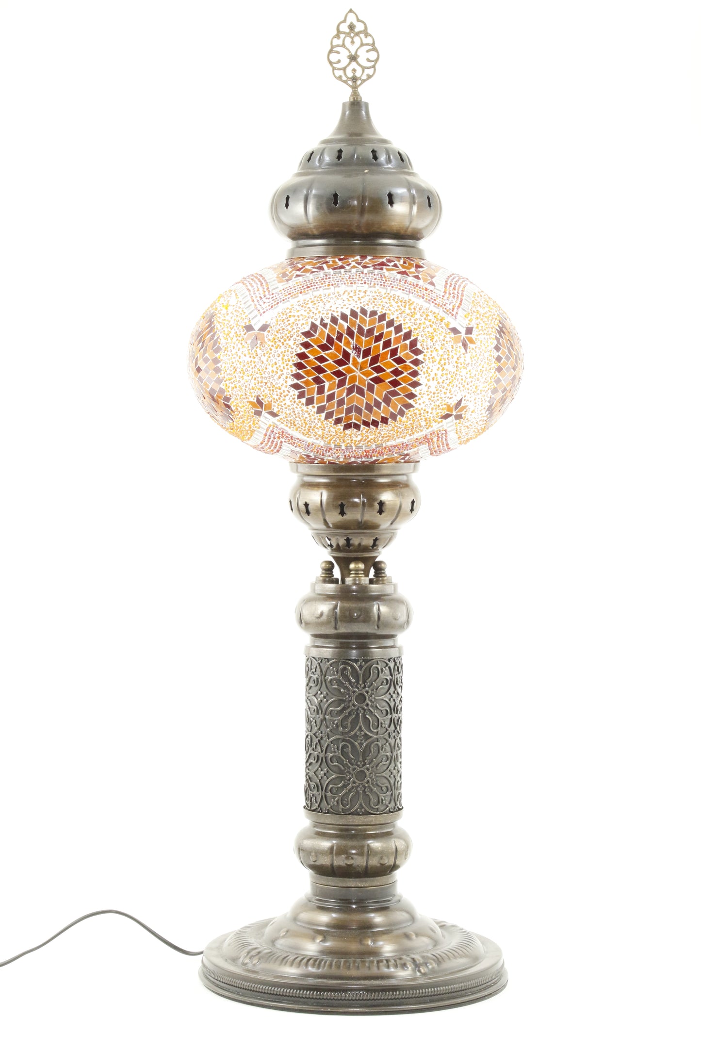 TURKISH MOSAIC GLASS TABLE LAMP MB5 -TURNED OFF