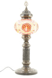 TURKISH MOSAIC GLASS TABLE LAMP MB5 -TURNED ON