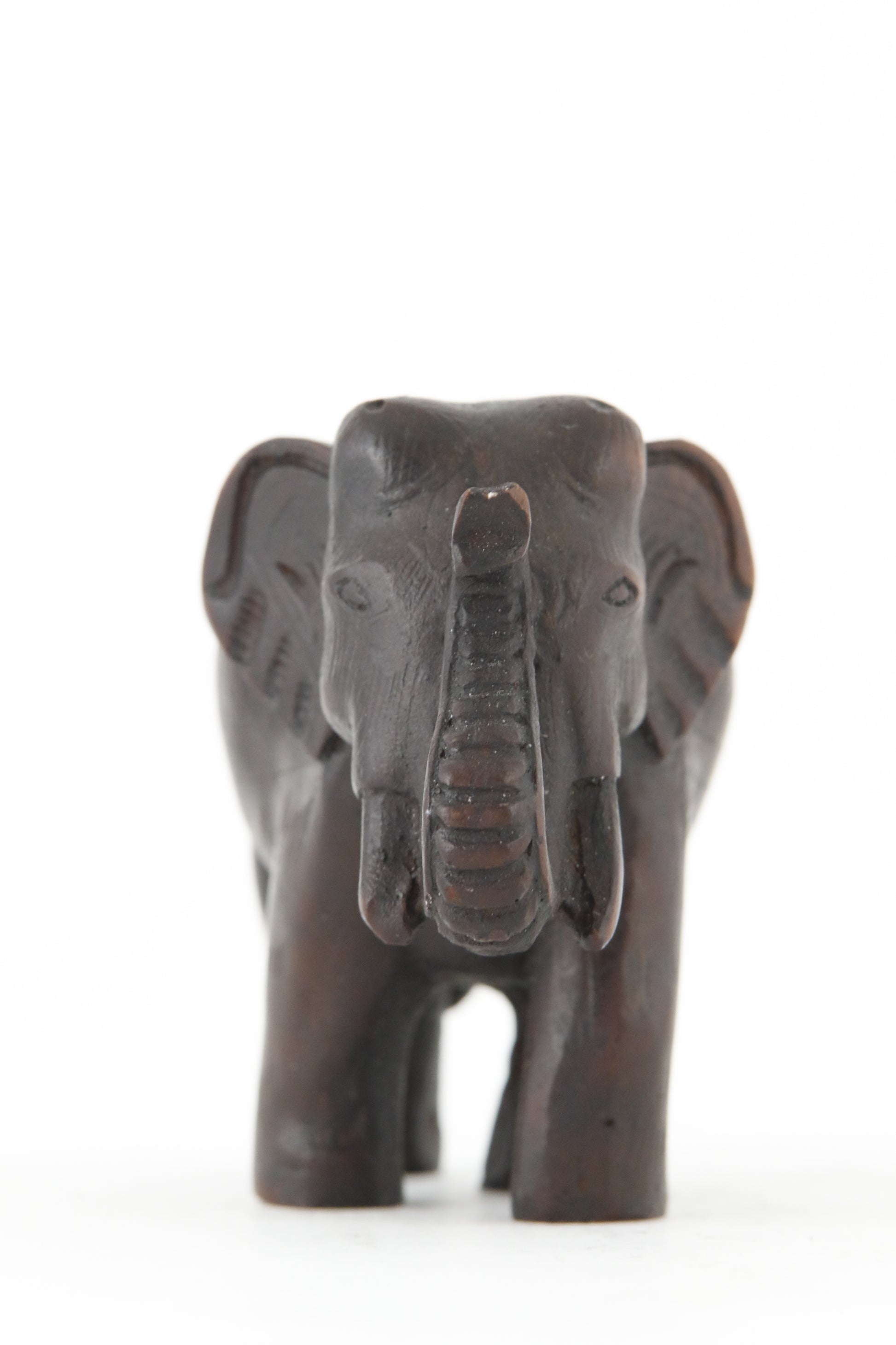 ELEPHANT WALKING STATUE DARK FRONT VIEW