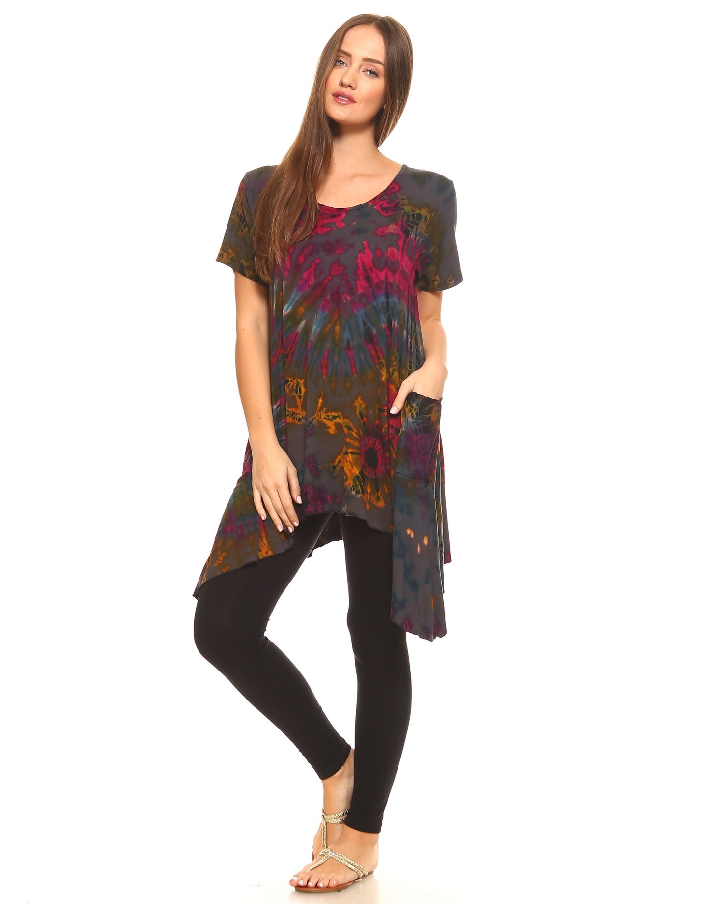 TIE DYE TUNIC TOP-SIDE SAIL