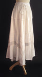 SOLID RAYON FLAIR SKIRT WHITE