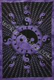 YIN YANG SPIDER WEB TAPESTRY PURPLE
