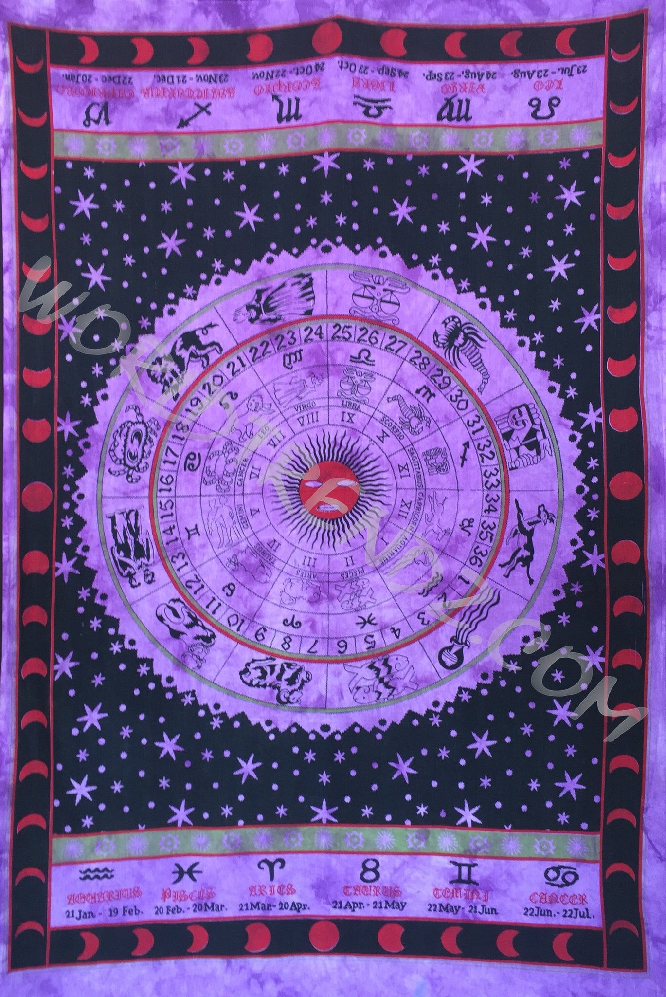 ZODIAC TAPESTRY PURPLE