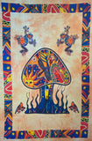 MUSHROOM TAPESTRY POSTER SIZE YELLOW