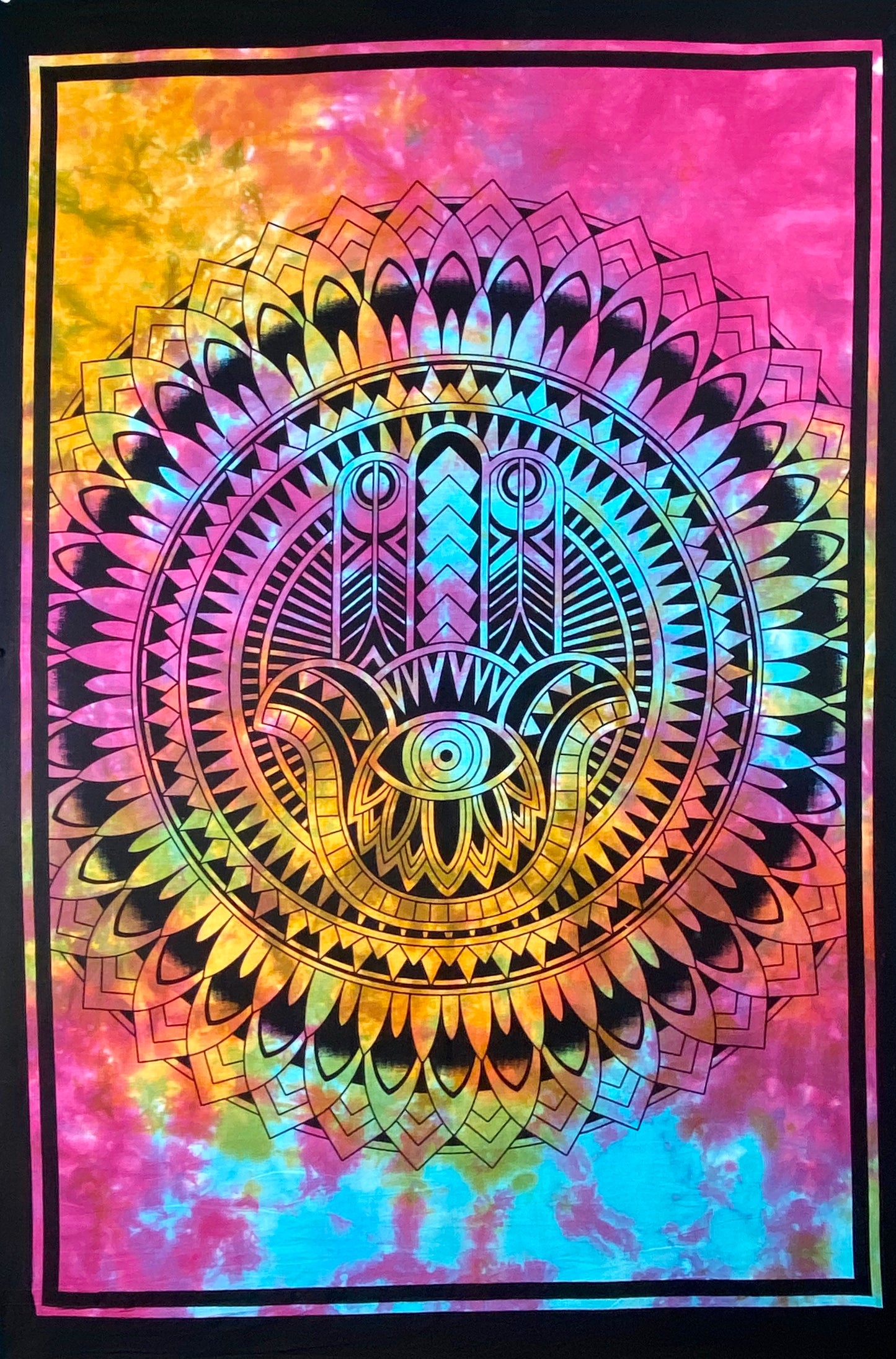 HAMSA HAND TAPESTRY POSTER SIZE MULTI
