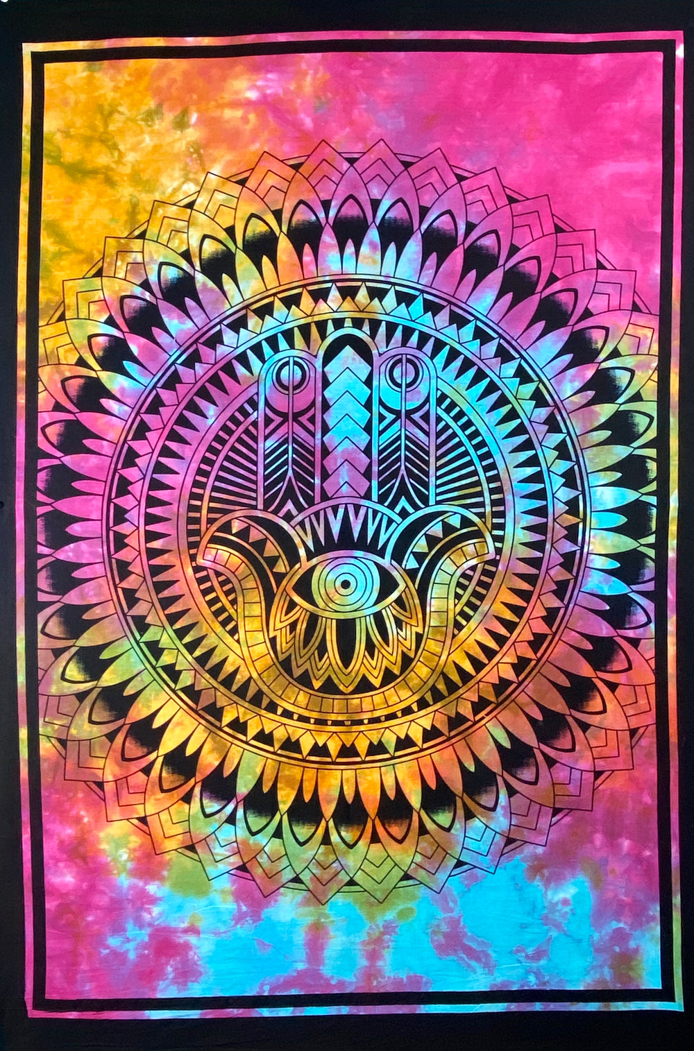 HAMSA HAND TAPESTRY POSTER SIZE MULTI