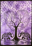 HEART SHAPE TREE OF LIFE TAPESTRY POSTER SIZE PURPLE