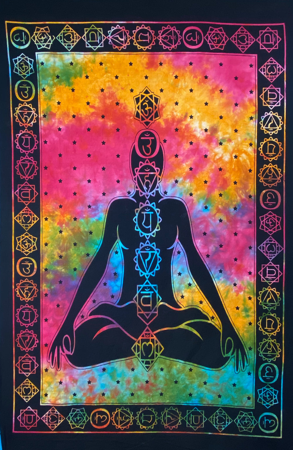 CHAKRA TAPESTRY POSTER SIZE RAINBOW