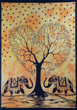 HEART SHAPE TREE OF LIFE TAPESTRY POSTER SIZE YELLOW