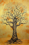FALL TREE OF LIFE TAPESTRY YELLOW