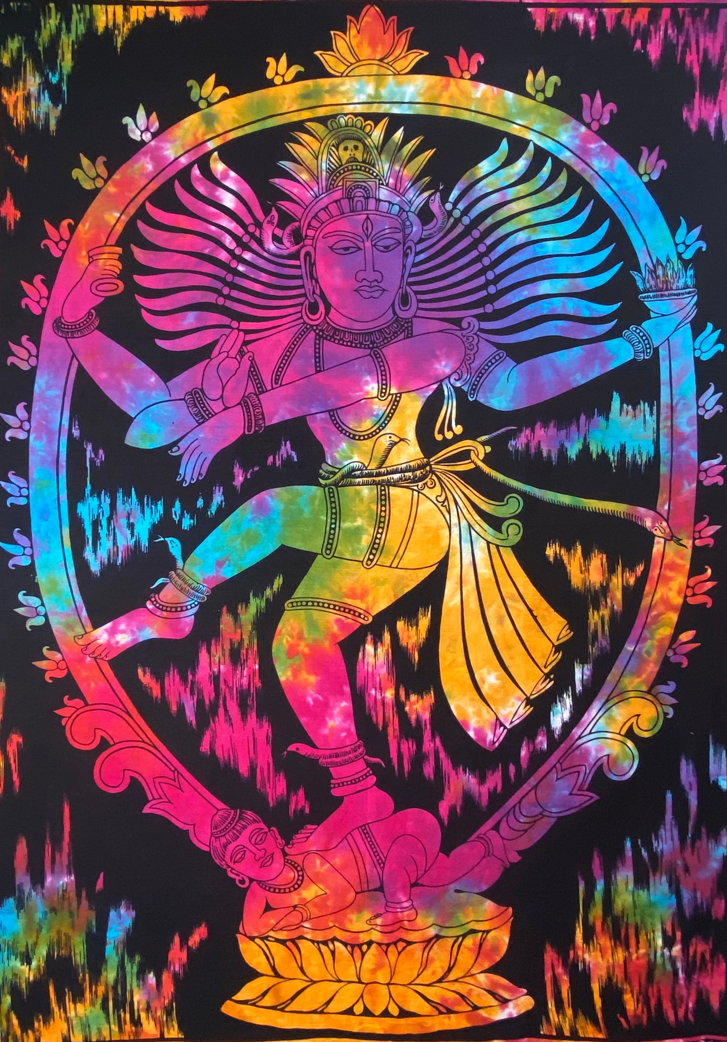 SHIVA DANCE POSE TAPESTRY POSTER SIZE MULTI