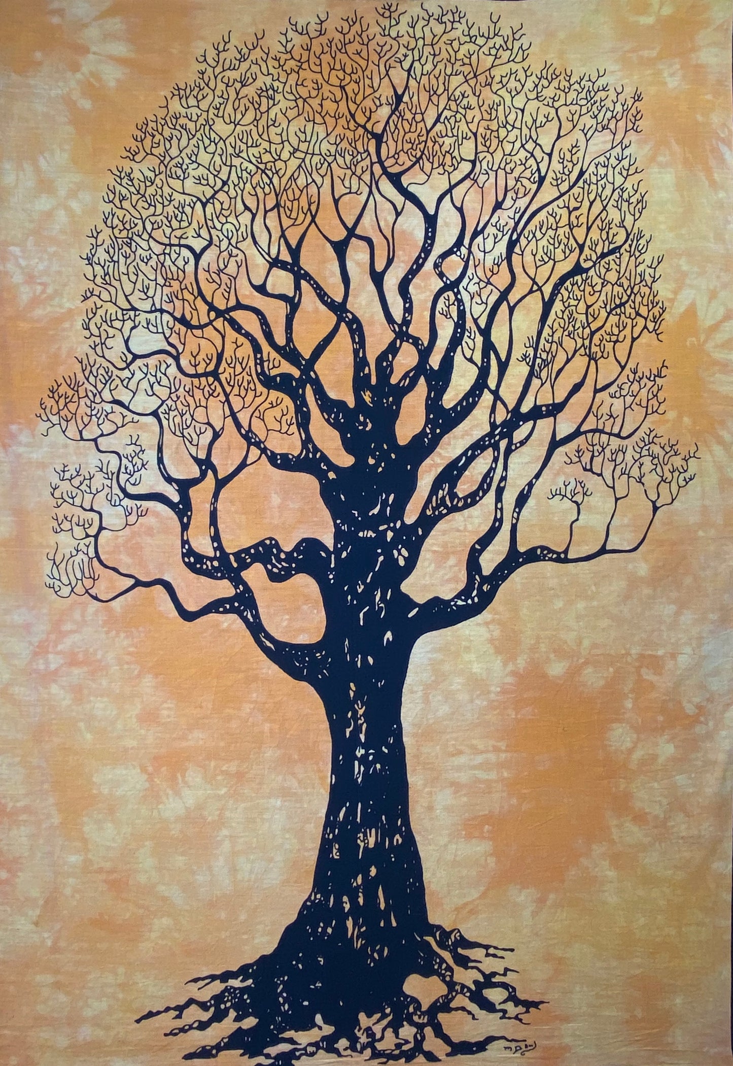 FALL TREE OF LIFE TAPESTRY POSTER SIZE ORANGE